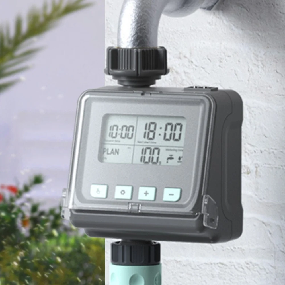 

Smart Water Timer with 3 Preset Programs and Rain Delay Sensor for Efficient Lawn Sprinkler and Drip Irrigation