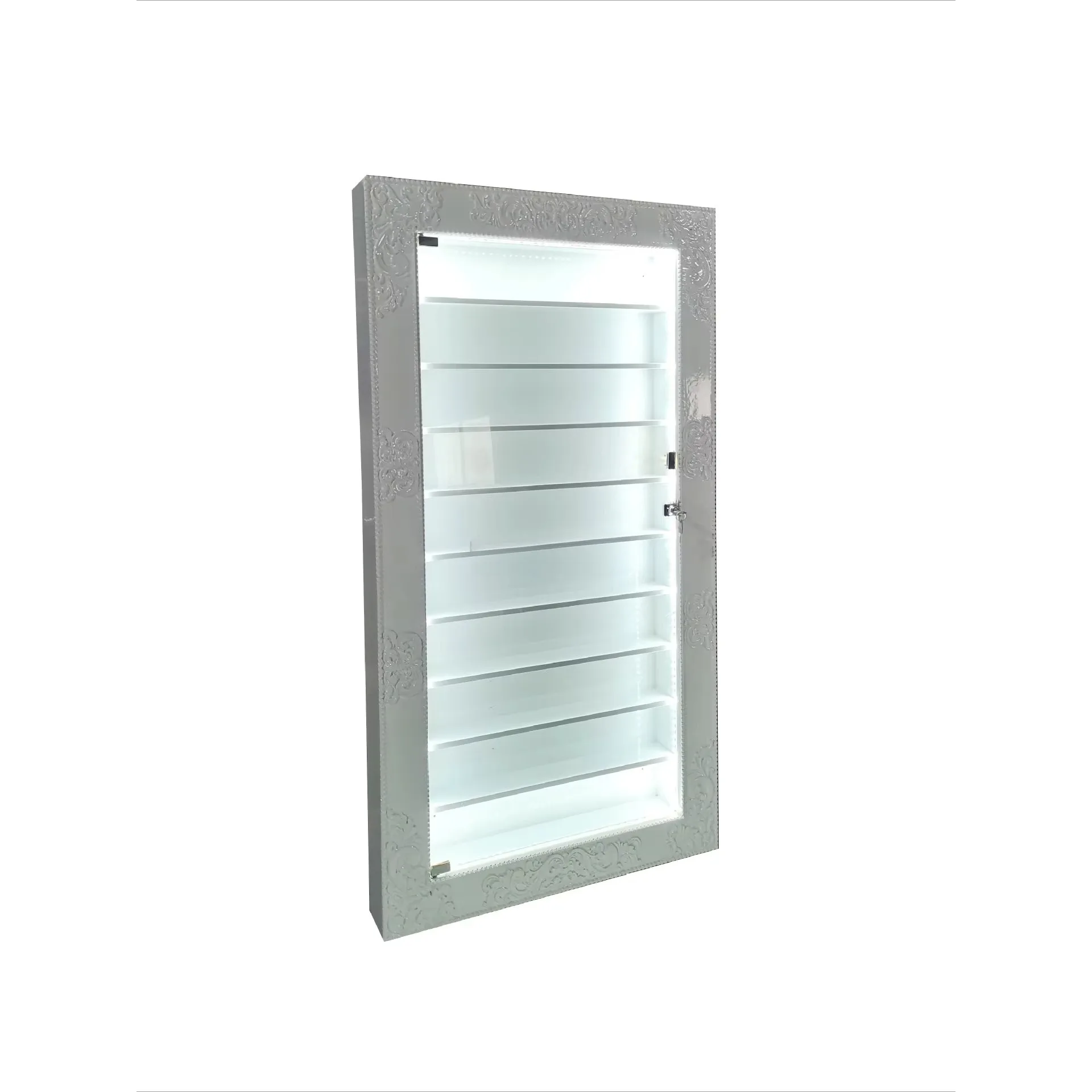 Hot Sale Nail Salon Furniture Wall White Nail Polish Rack Display Nail Art