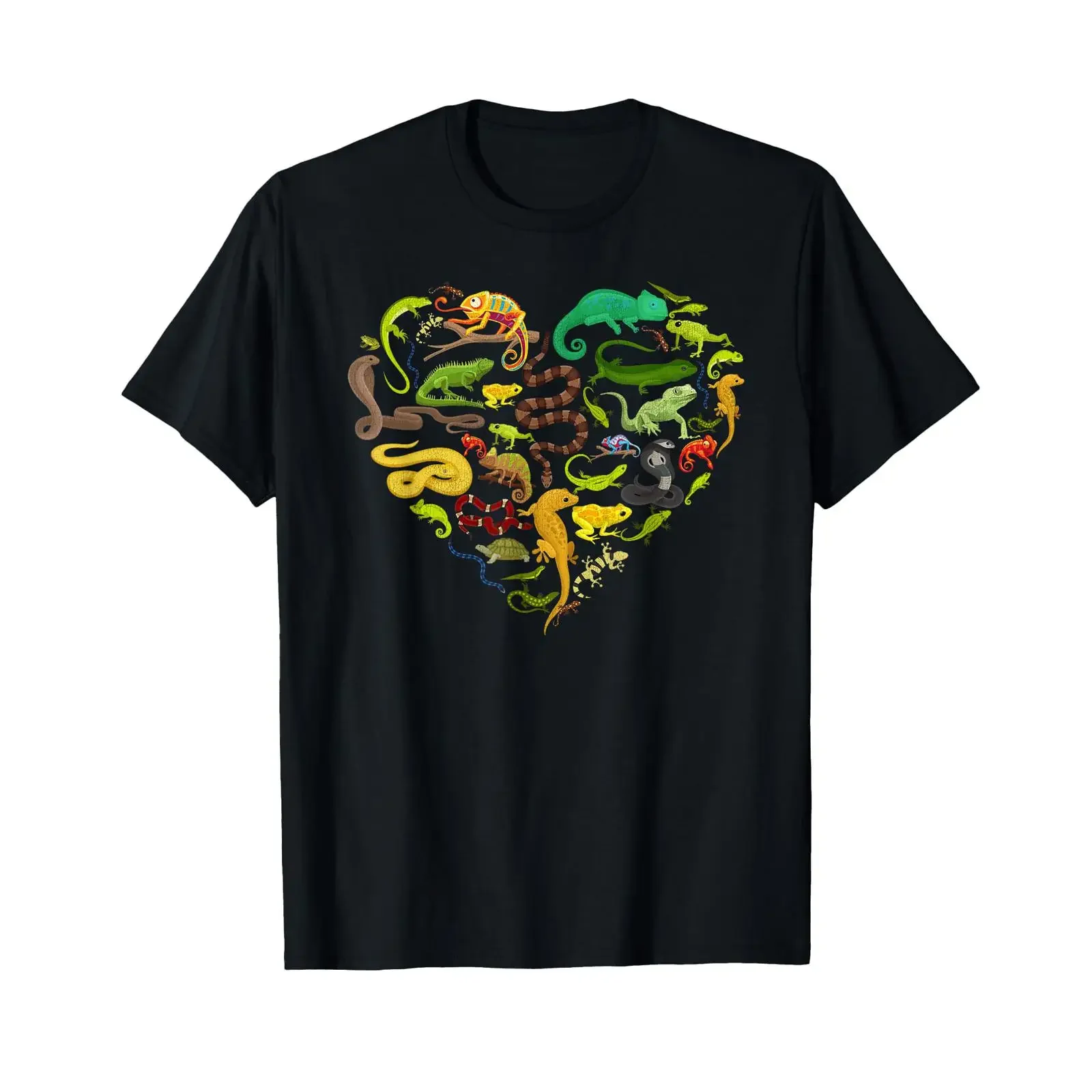 Reptile Heart Snake Lizard T Shirt vintage Washed Breathable streetwear homme graphic Stylish Top For Everyday Wear Unisex