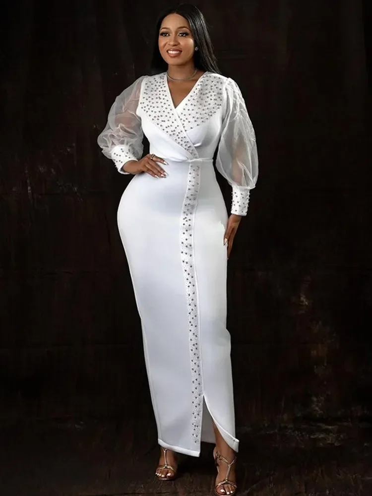 

African Dresses for Women Elegant Dashiki Abaya Maxi Dress Africa Clothes Dashiki Ankara Dresses 2025 Summer Autumn