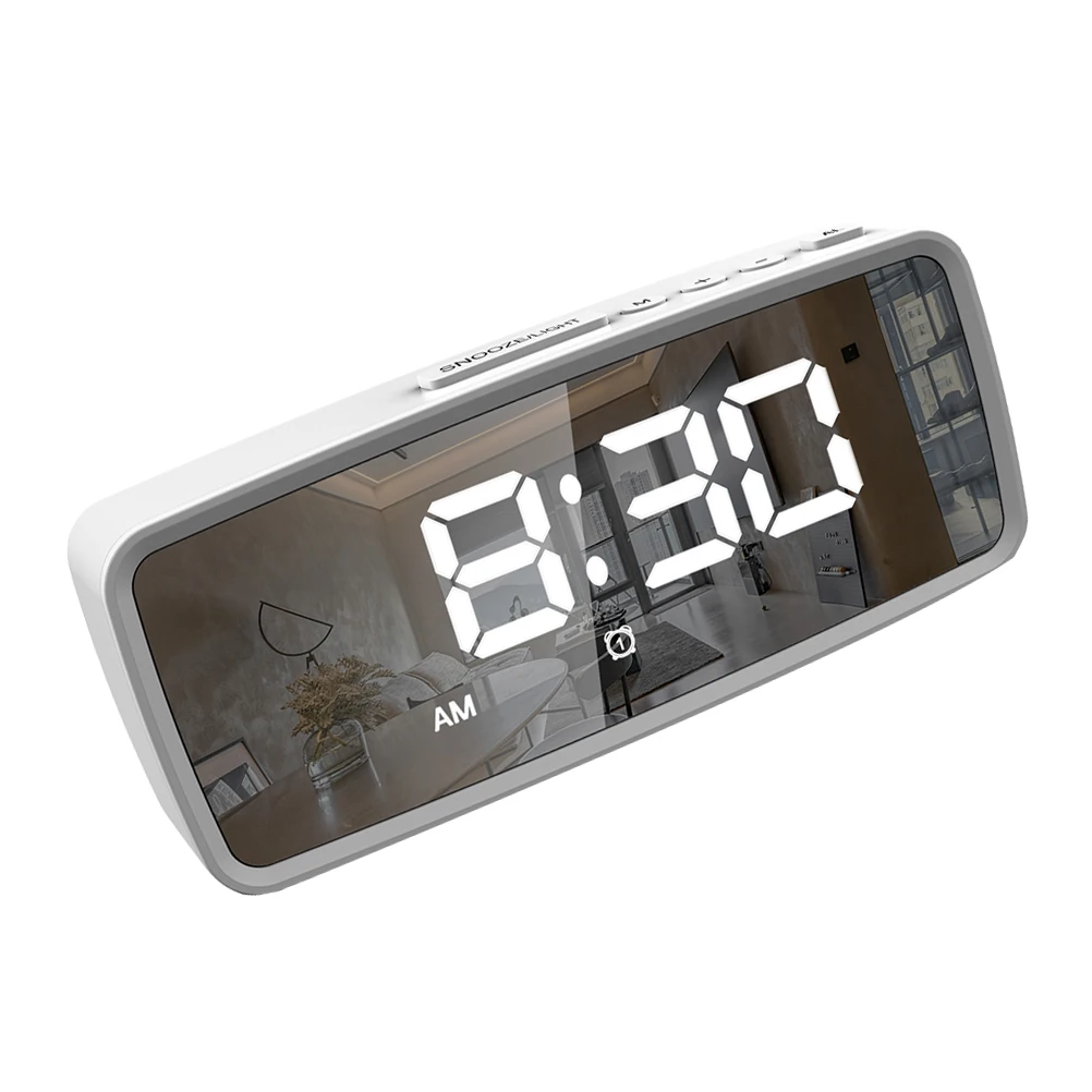 Electronic Alarm Clock Multifunction Clocks Home Led Bedroom Small for Bedrooms Compact Digital Display Travel
