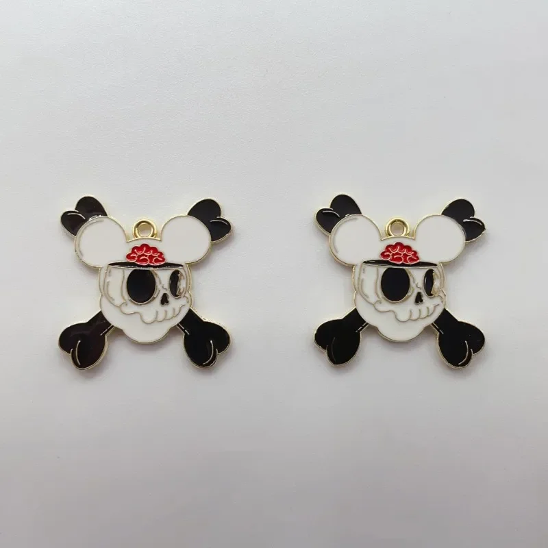 10pcs Cartoon Enamel Mickey Minnie Pumpkin Charms Halloween Pendant Fit Necklaces Diy Handmade Jewelry Finding Supplies