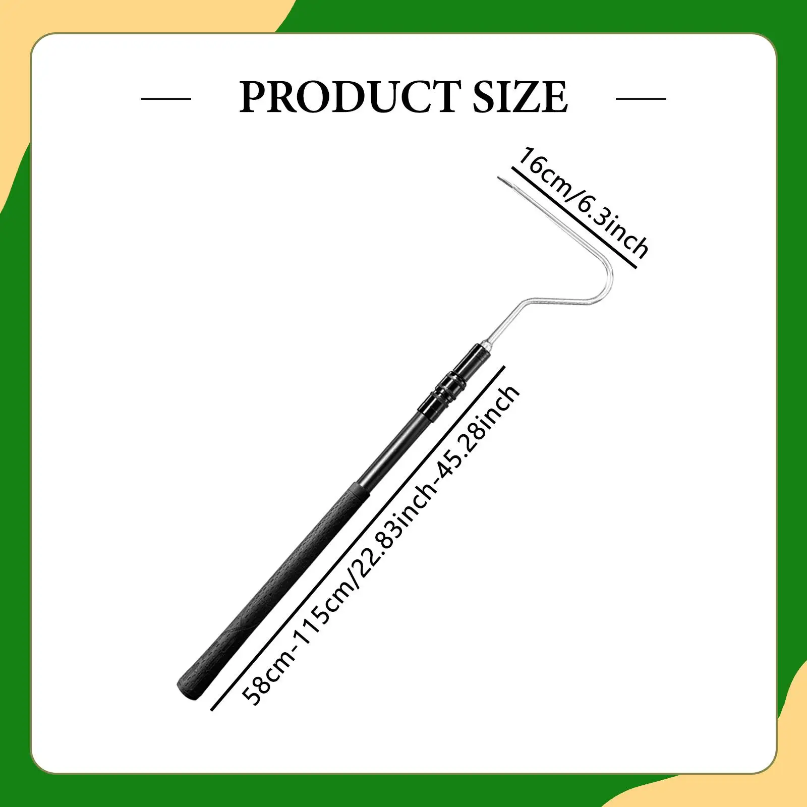 Snake Hook Portable Reptile Catcher Stick for Copperhead Rattlesnakes