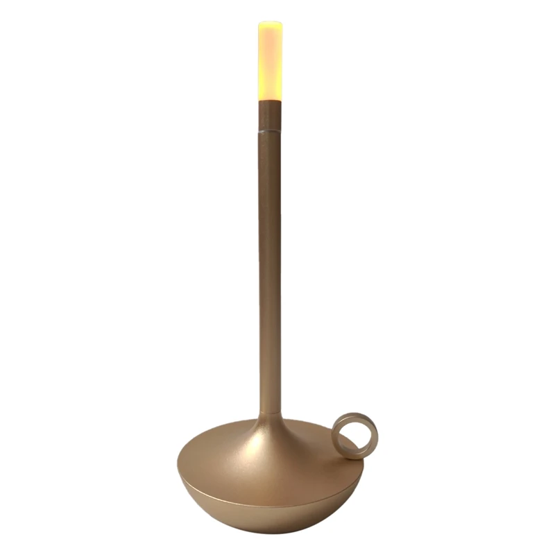 

1800Mah Retro Touch Adjustment Table Lamp Fit For Bedroom Restaurant Decoration Light Gold