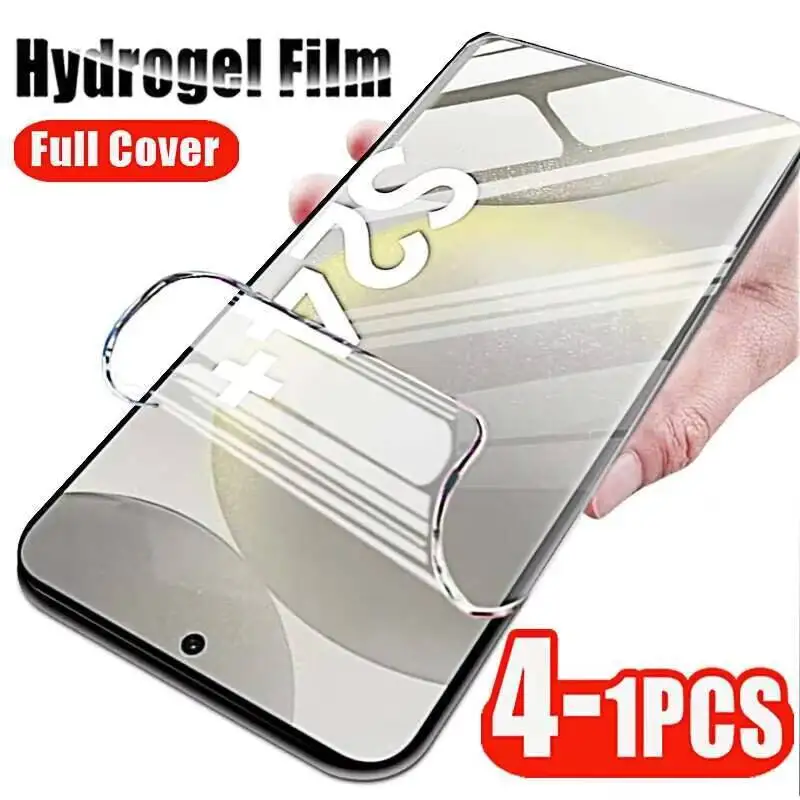 

4-1Pcs Hydrogel Film For Samsung S24 S23 S20 S21 S22 Plus FE Galaxy Note 20 Ultra 10 Lite Front Screen Protector No Glass