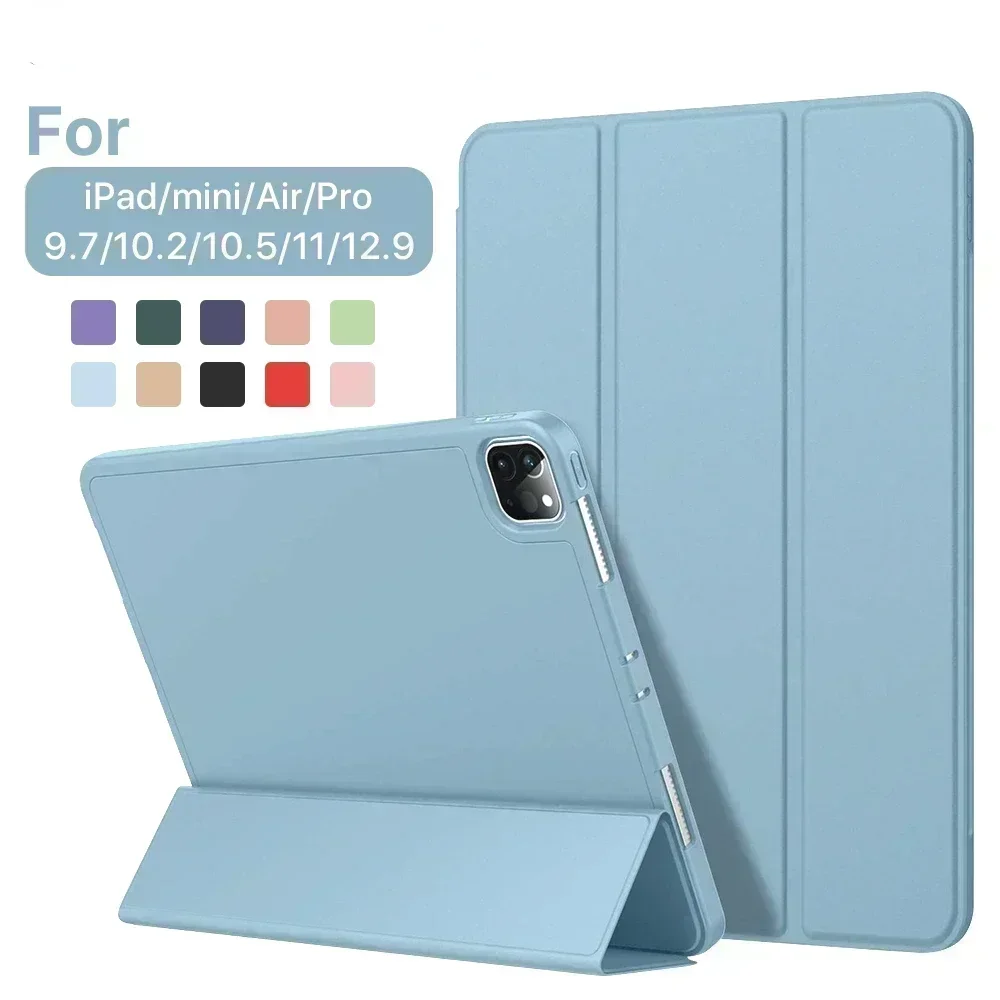 For iPad 9.7inch 5/6th  Case Accessories For iPad 7/8/9/10 Air 1/2/3/4/5 Pro 12.9 Pro 11 Mini1/2/3/4/5/6 Protective Cover Funda