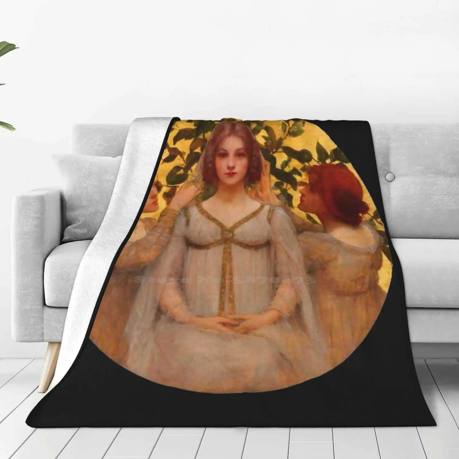 The Bride , By Florence Veric Hardy Shaggy Throw Soft Warm Blanket Sofa/Bed/Travel Love Gifts Bride Glamour Beauty Women Event