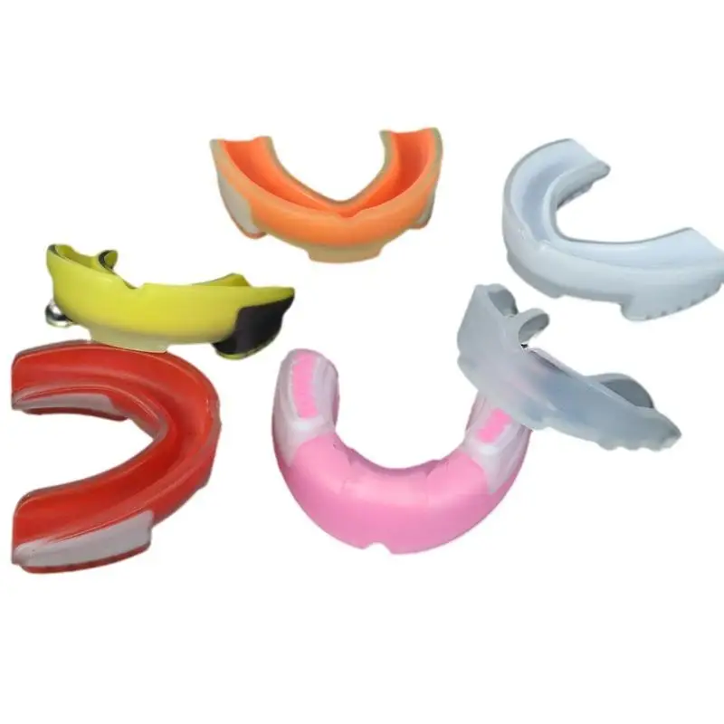 

Sports Protection Silicone Basketball Boxing Sanda Muay Thai Taekwondo Karate Fighting Single & Double Layer Dangle Guard