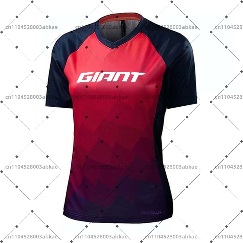 Women's Breathable Motocross Endurance Short-Sleeved Sweatshirt Fast Dry Downhill DH Bike Jersey for Outdoor image 3