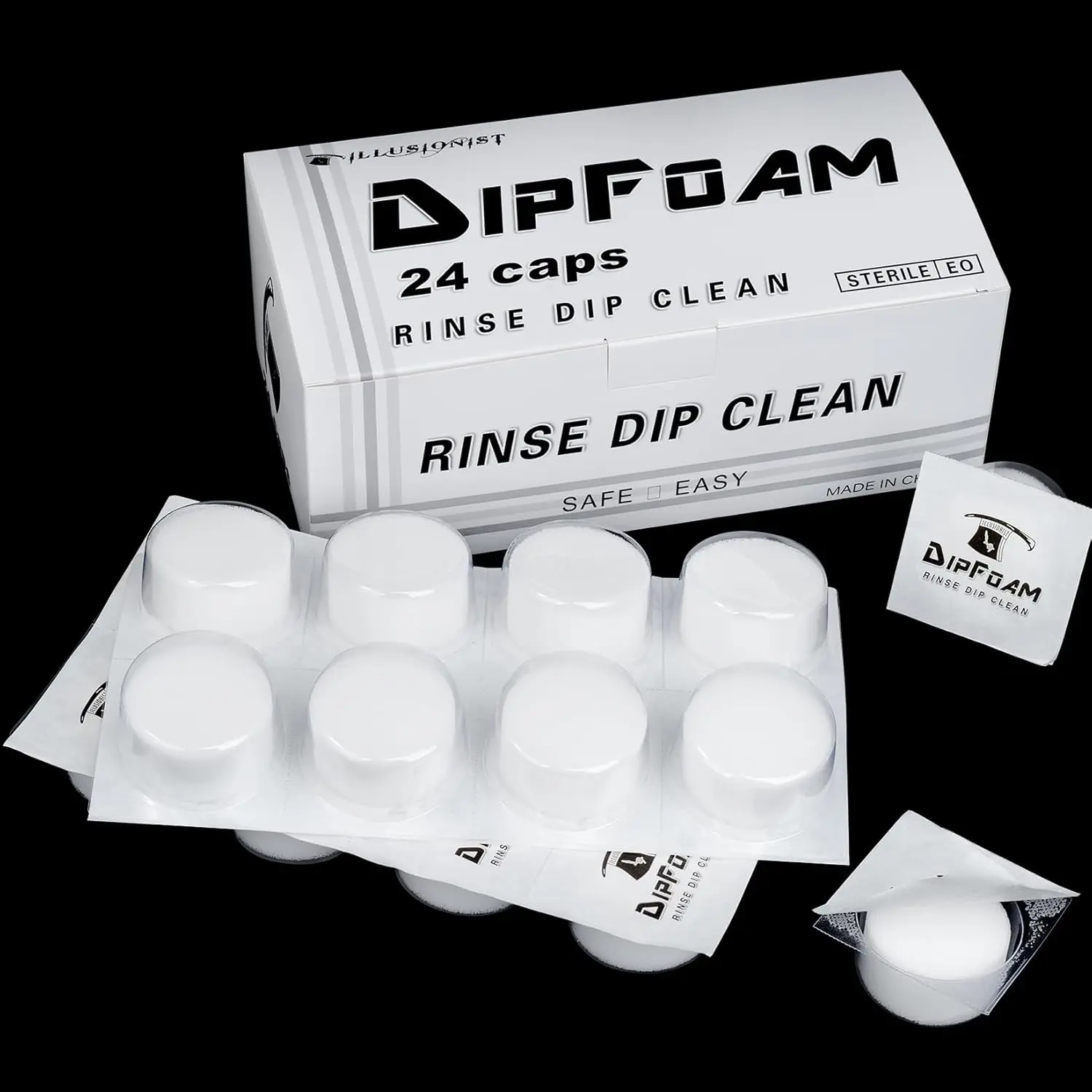 

3/6/12/24/48PCS Tattoo Disposable Dip Foam Sponge Caps Cups Cleaning for Needle and Tip Rinse Dip Clean Tattoo Accessories