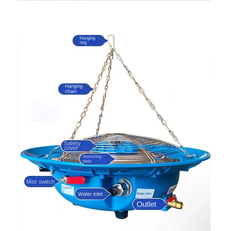 Customizable Farming Humidifier 220V 50Hz/60Hz Centrifugal Atomization Humidifier Spray Plate Fog Machine Cooling Water Mist Dus view 3
