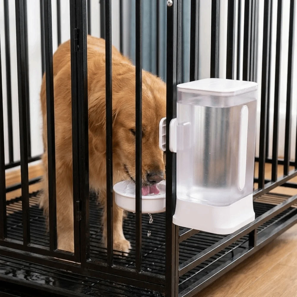

Anti-siphon Large Capacity Dog Water Dispenser Automatic Leak-Proof Dog Cage Kettle Detachable Adjustable Water Bottle Kennel
