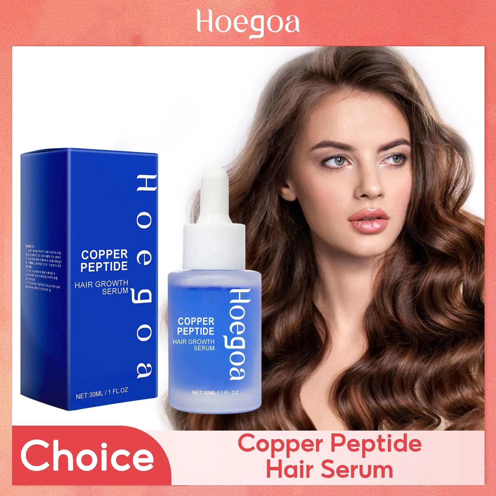 

Copper Peptide Hair Grow Serum Prevent Alopecia Moisturizing Hair Dry Frizz Repairing Smoothing Scalp Care Density Hair Essence