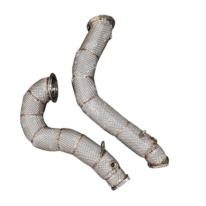 JTLD Made China Performance Exhaust Downpipe Heat Shield For BMW 335i E90 E91 E92 E93 335i N54 3.0T Stainless Steel Exhaust Test view 6
