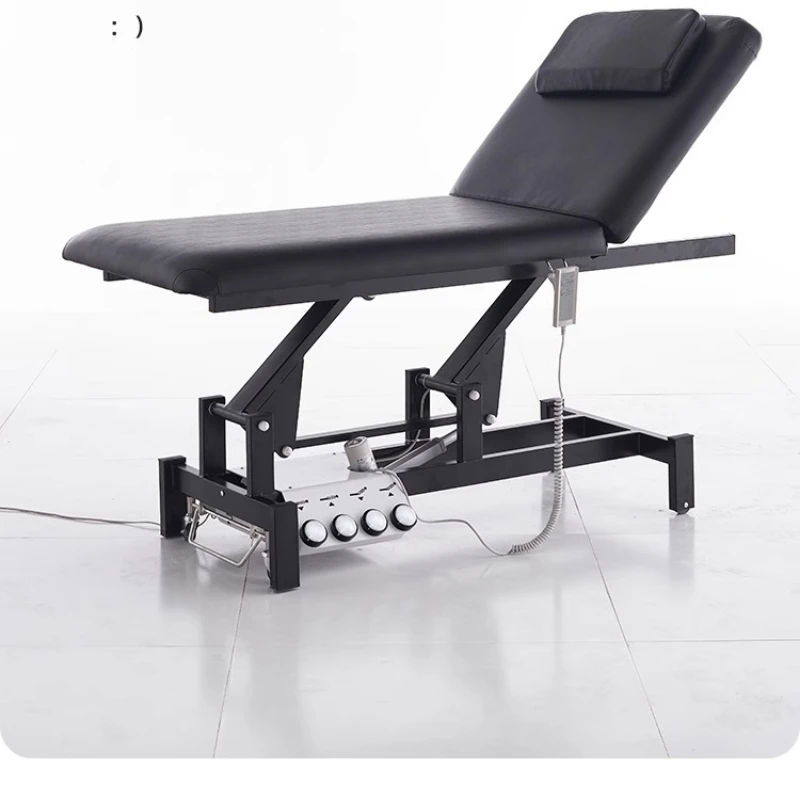 

Face Electric Massage Tables Knead Examination Lift Iron Massage Tables Ear Cleaning PU Leather Furniture Массажный Стол MHAMC