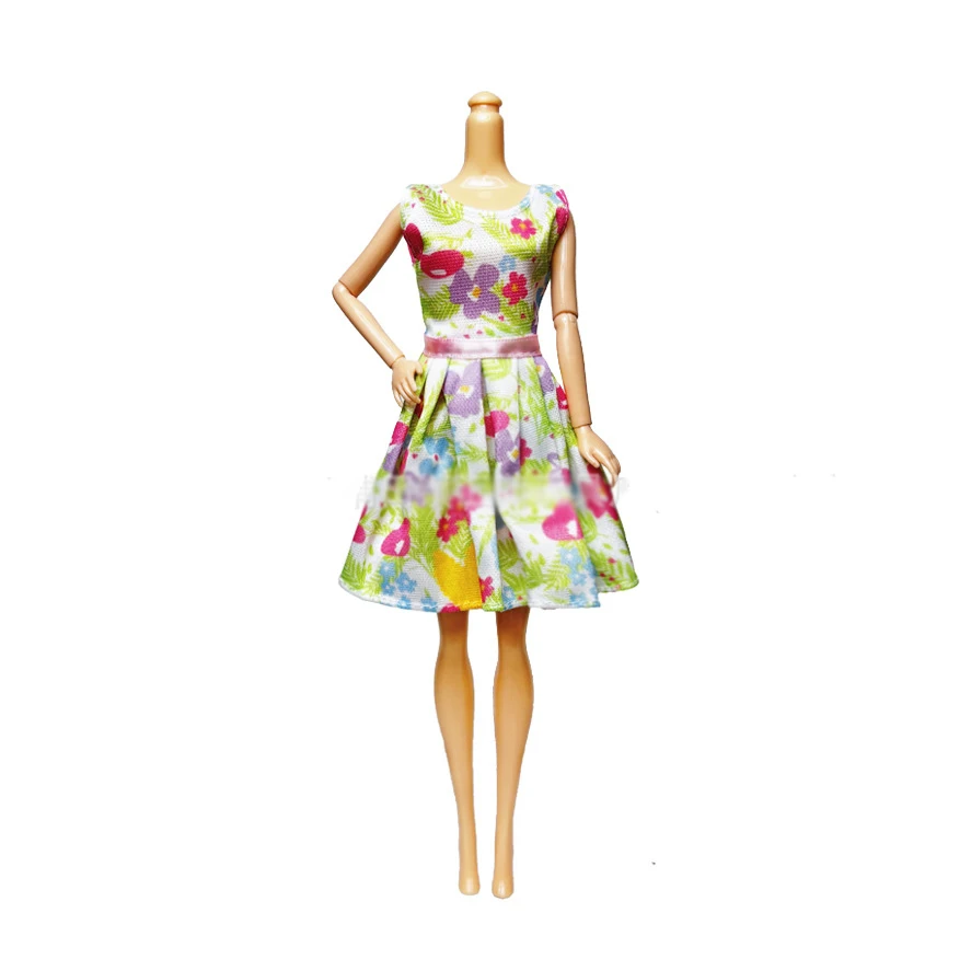 جديد 30 سنتيمتر دمية على شكل أميرة فستان مجموعة 1/6 دمية فستان الملابس موضة الصيف طباعة فستان اكسسوارات عادية دمية تنورة فتاة لعبة