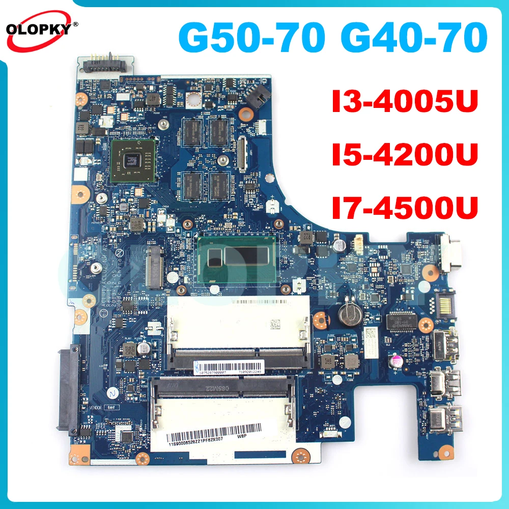 

NM-A271 для Lenovo G50-70 G40-70 Материнская плата ноутбука с i3-4005U i5-4200U Процессор I7-4500U HD8500M/R5-M230 2 ГБ GPU DDR3