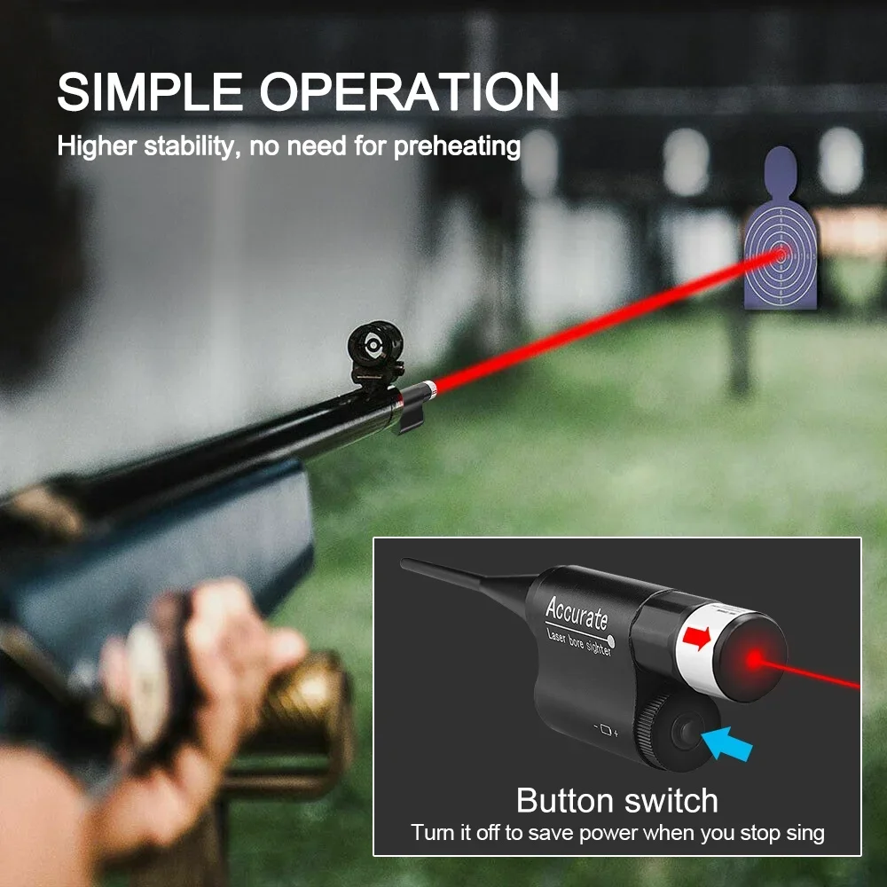 レッドグリーンレーザーサイト ボアサイトキット コリメーター .177～12GA口径 トイガン ピストル ライフル ボアサイト