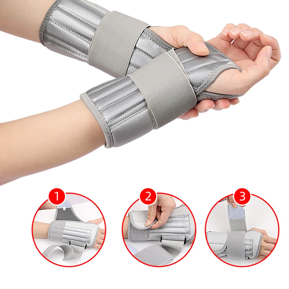 Carpal Tunnel Wrist Brace Support with Straps & Metal Splint Stabilizer, Helps Relieve Tendinitis Arthritis Carpal Tunnel Pain