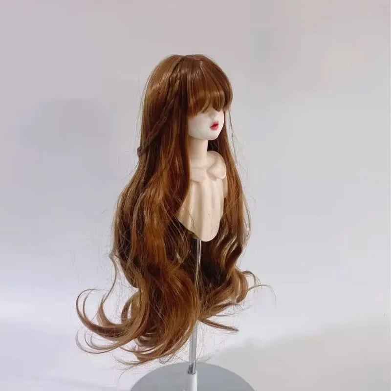 شعر مستعار لدمية 1/6 Bjd SD دمية الأميرة جديلة تصفيفة الشعر طويل مجعد شعر مستعار لتقوم بها بنفسك ألعاب الفتيات فستان إكسسوارات دمي