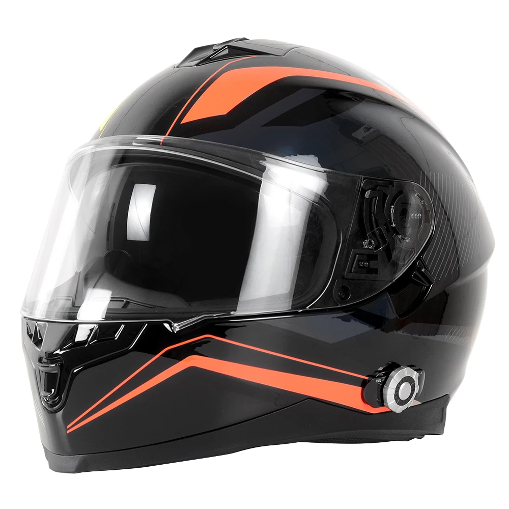 FreedConn BM22-967 Full Face Helmet Bluetooth 6 Rider 1000M Group Talking 4.1CSR BT Headphone System FM Radio Waterproof