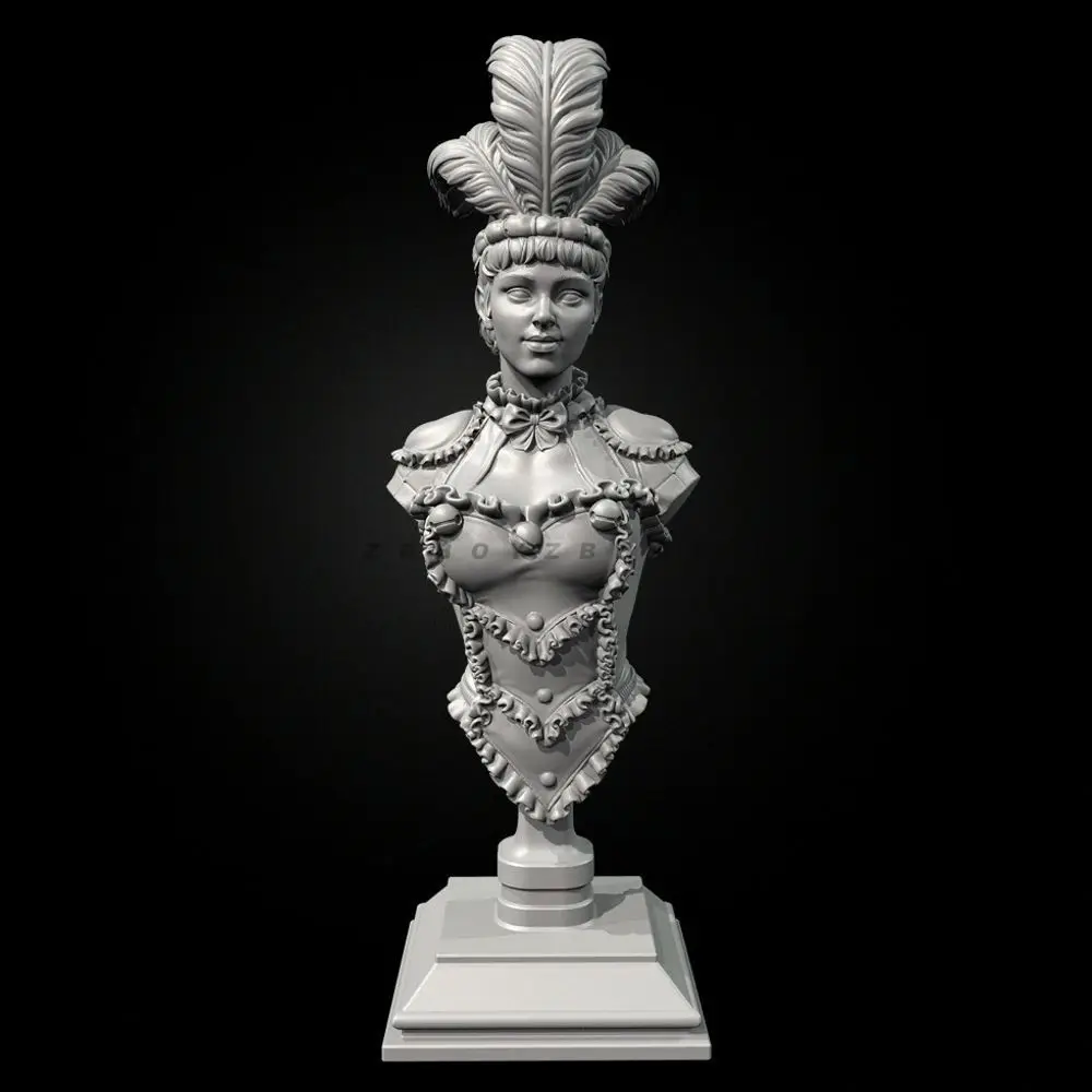 65mm 85mm  Female Actress Bust Figure Resin Soldier White Model Assembly Uncolored Unassembled Blank Resin Figurines Models