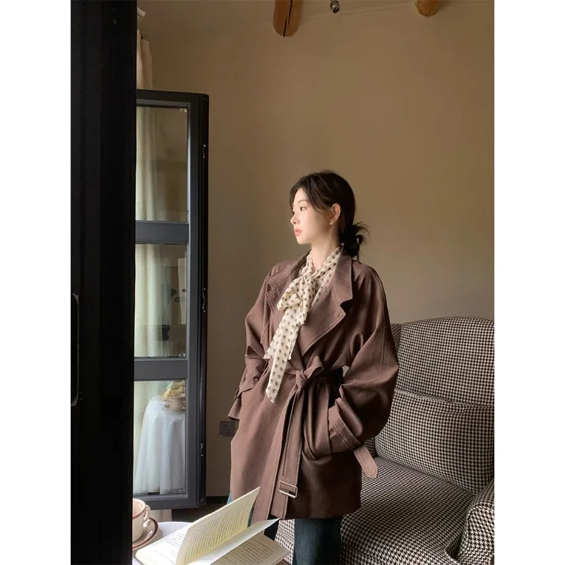 

YYAHAHAS Short Windbreaker Jacket for Women 2025 Autumn New Korean High-end Commuting Fashion Coat Female Clothing
