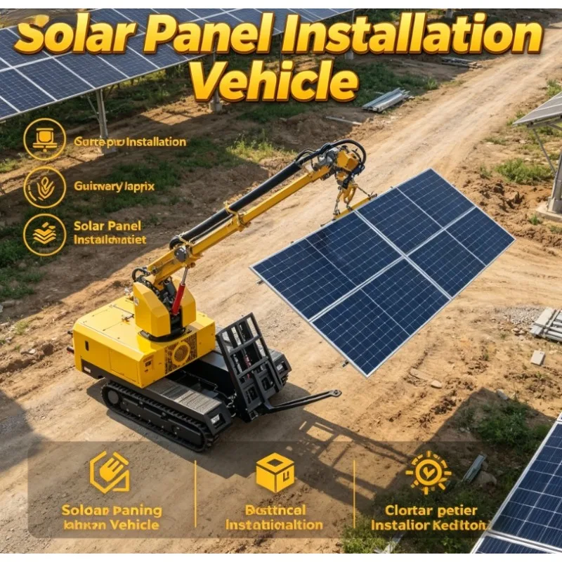 Customized Factory Direct PV Installation Vehicle Mobile Solar Panel Installation Construction Truck 1.5 Ton Load Capacity