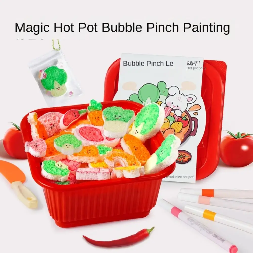 

Multicolor DIY Painting Kitchen Toys Funny Design Kids Safe Swelling Food Toys Creative Plaything Pretend Play Playset