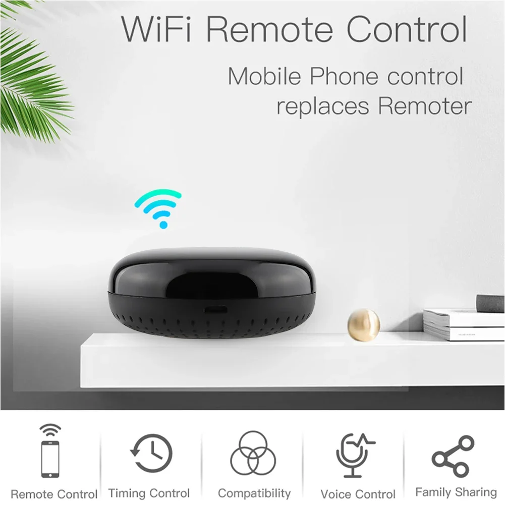 Smart IR Remote Control Infrared Universal Smart Life APP Control One for All Control TV DVD AUD Works with Alexa Google Home