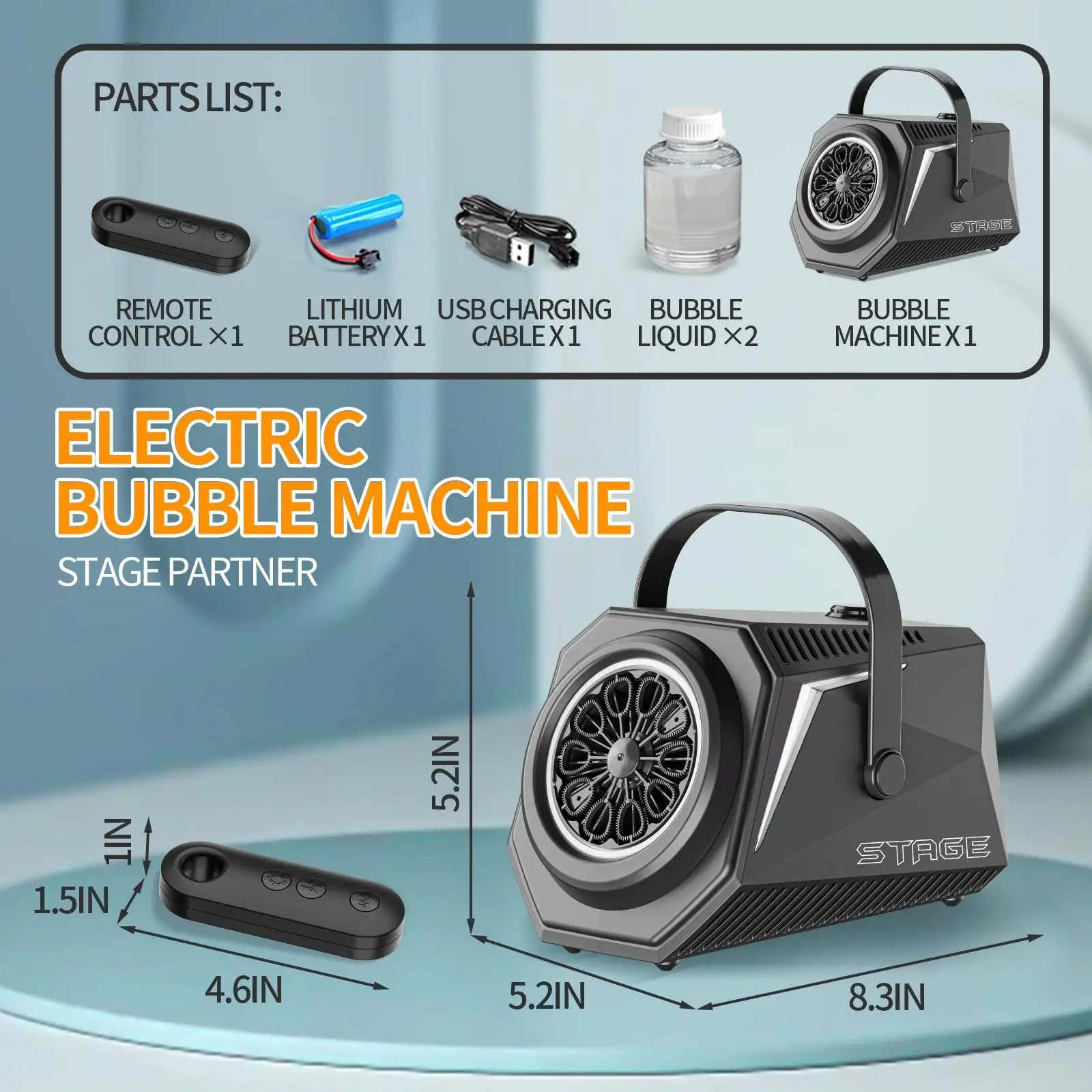 10 หลุม Bubble Machine ชาร์จไฟฟ้ารีโมทคอนโทรล Squirt ของเล่นสําหรับปาร์ตี้ในสวนกลางแจ้งสร้างความประหลาดใจ Bubble Blower เด็ก