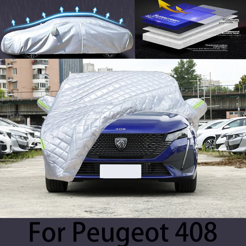 

For Peugeot 408 Hail prevention cover auto rain protection, scratch protection, paint peeling protection, car clothing