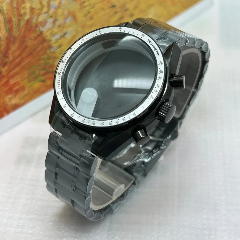 39.7mm Speedmaster Watch Case 20mm Strap Fit VK63 VK64 Movement 32.5mm Dial Watch Hands Gold/Rose Gold/Black/Watch Repair Parts image 3