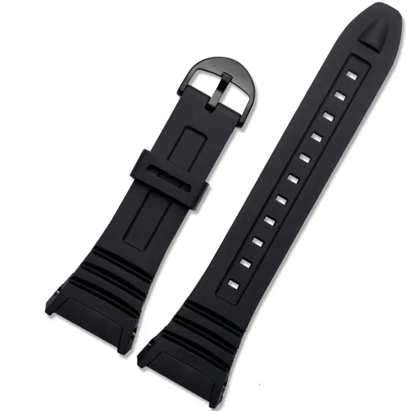 

For 3239 W-96H-1A 2A 9A special silicone strap electronic watch chain accessories black