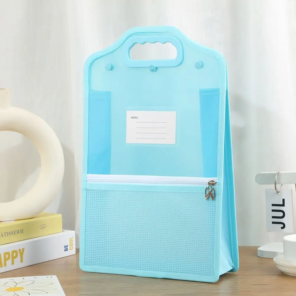 PP العمودي الأكورديون سستة حقيبة سحاب عازل للماء إغلاق وثيقة كيس التخزين حقيبة تخزين البيانات منظمة المنزل #4