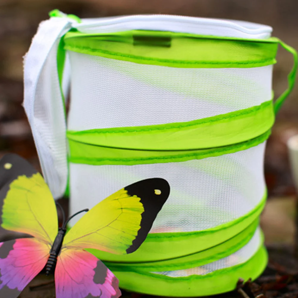 

Foldable Insect Net Cage 14X15Cm Fine Mesh Habitat For Catching Butterflies Observe Life Cycles Outdoor Learning