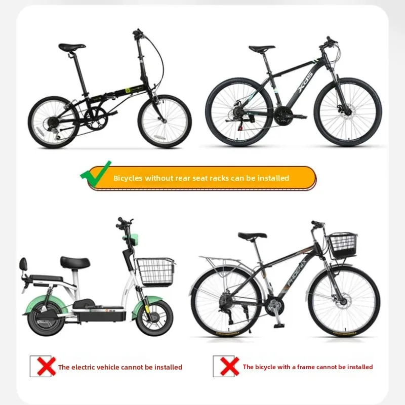 Mountain Bike Child Seat Bicycle Children Saddle Back Baby Rear Seat Rear Baby Child Safety Seat Guardrail Aluminum Support Rod view 6