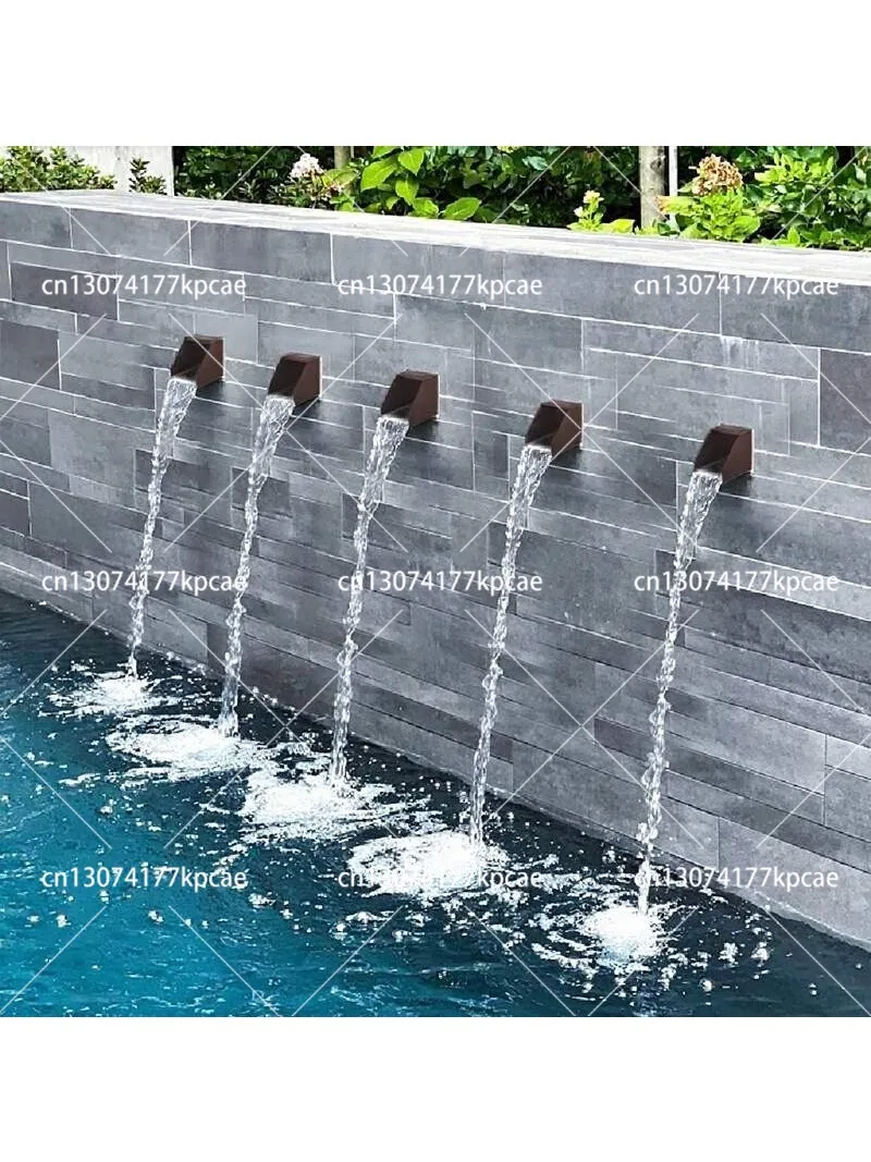 Stainless Steel Outlet for Water, Landscape Water Curtain Wall Faucet, Fish Pond,swimming Pool Decoration, Water Drainage Outlet
