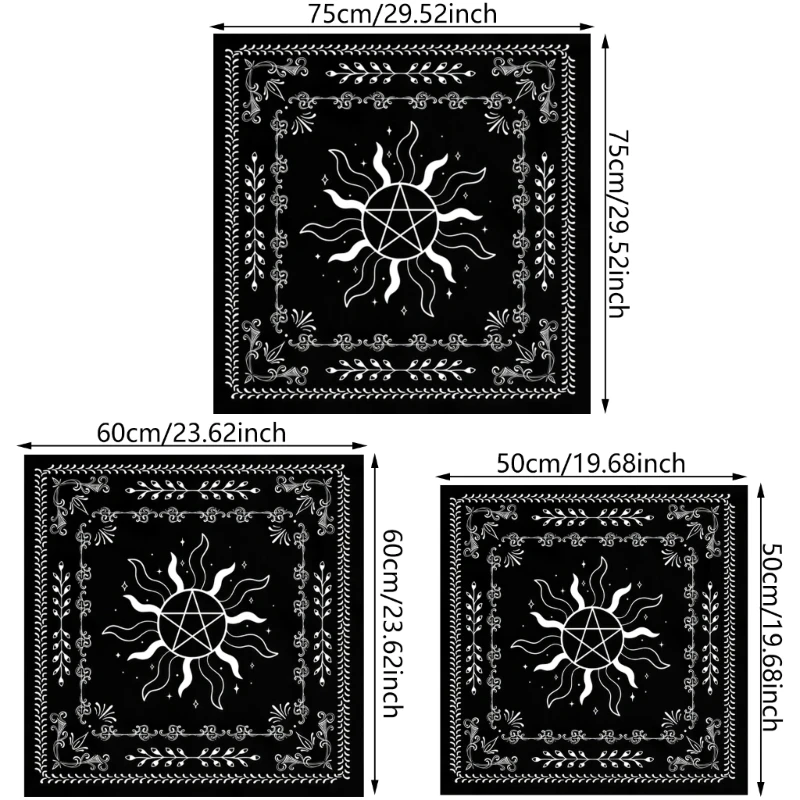 25UC Sun Star Tarot Tablecloth Divinations Card Table Cloth Tapestry Astrology Witchcrafts Deck Cloth Wall Decoration