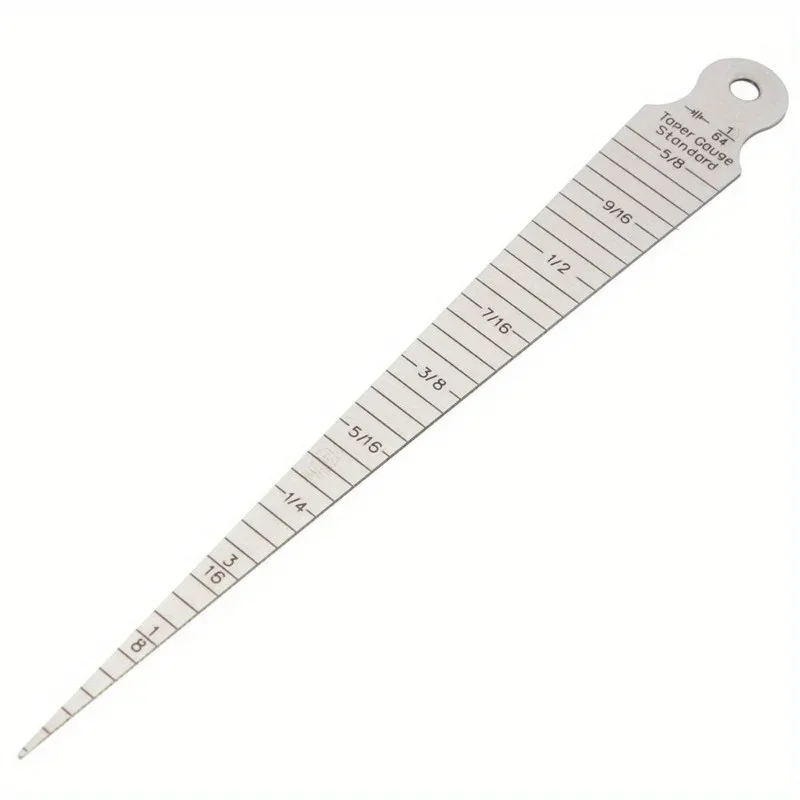 1/2Pcs Taper Gage 1/32-5/8 Inch 1-15mm Stainless Gap Hole Taper Welding Gauge Test Ulnar Inch & Metric Tread Depth Gauge