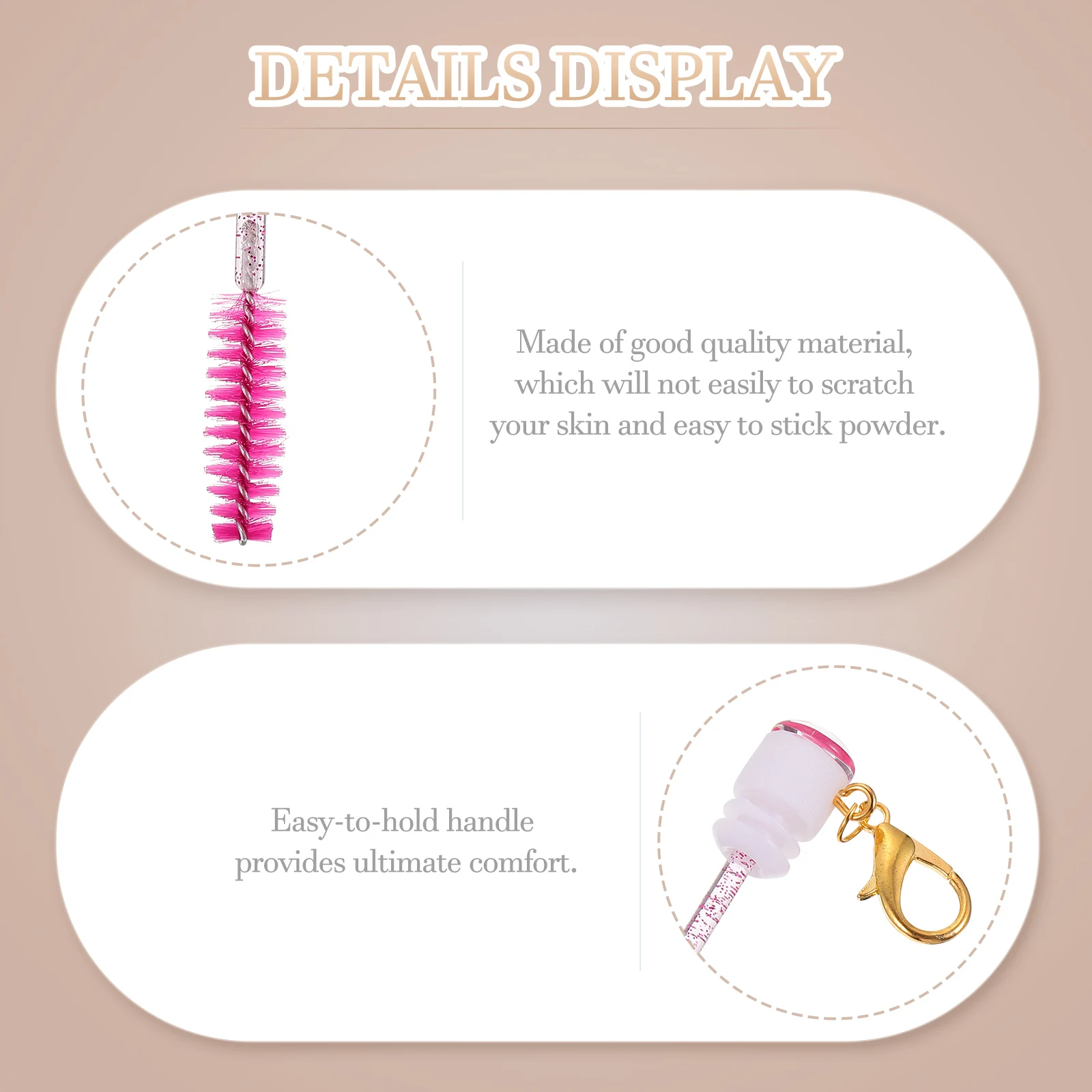 

4 Pcs Eyelash Brush Keychain Mascara Tool Makeup Accessories for Women Brushes Small