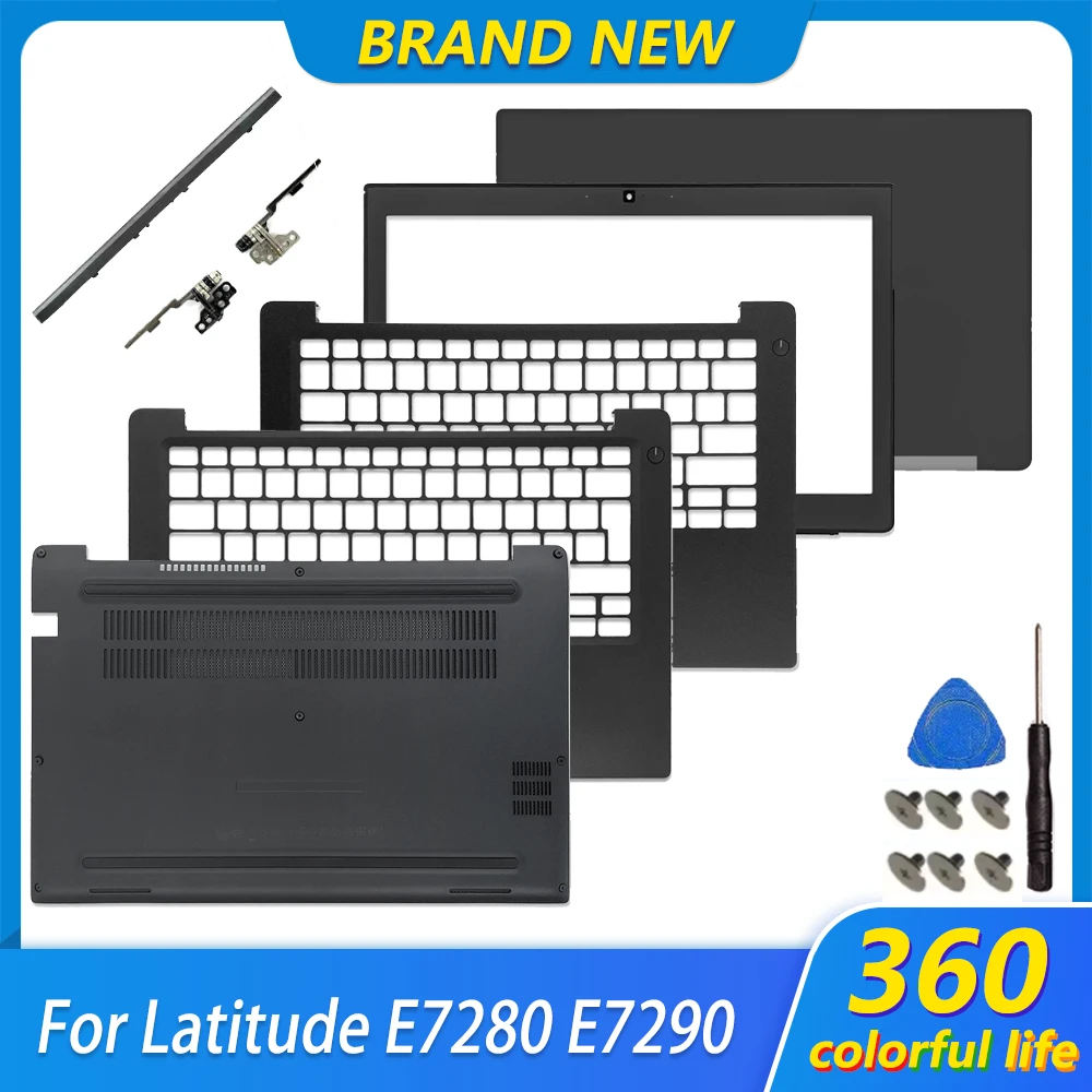 New For Latitude 7280 E7280 Laptop LCD Back Cover Front Bezel Palmrest Bottom Case Housing Upper Top Lower Case Non Touch