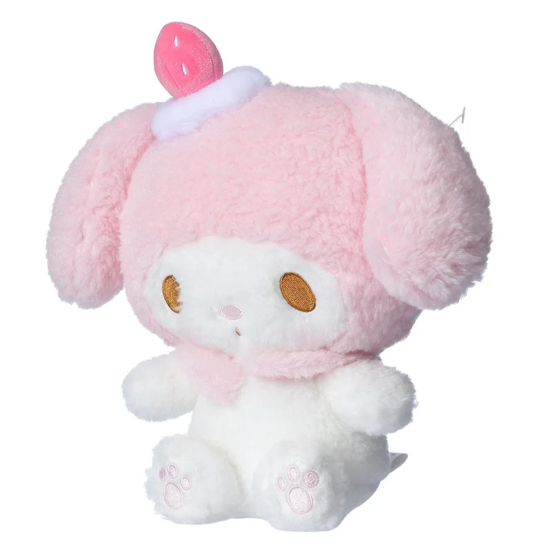 Sanurgente My Melody Cinnamoroll Peluche, Jouet de dessin animé mignon, Compagnon de fille, Oreiller de canapé, Ornements de chambre, Cadeaux de vacances