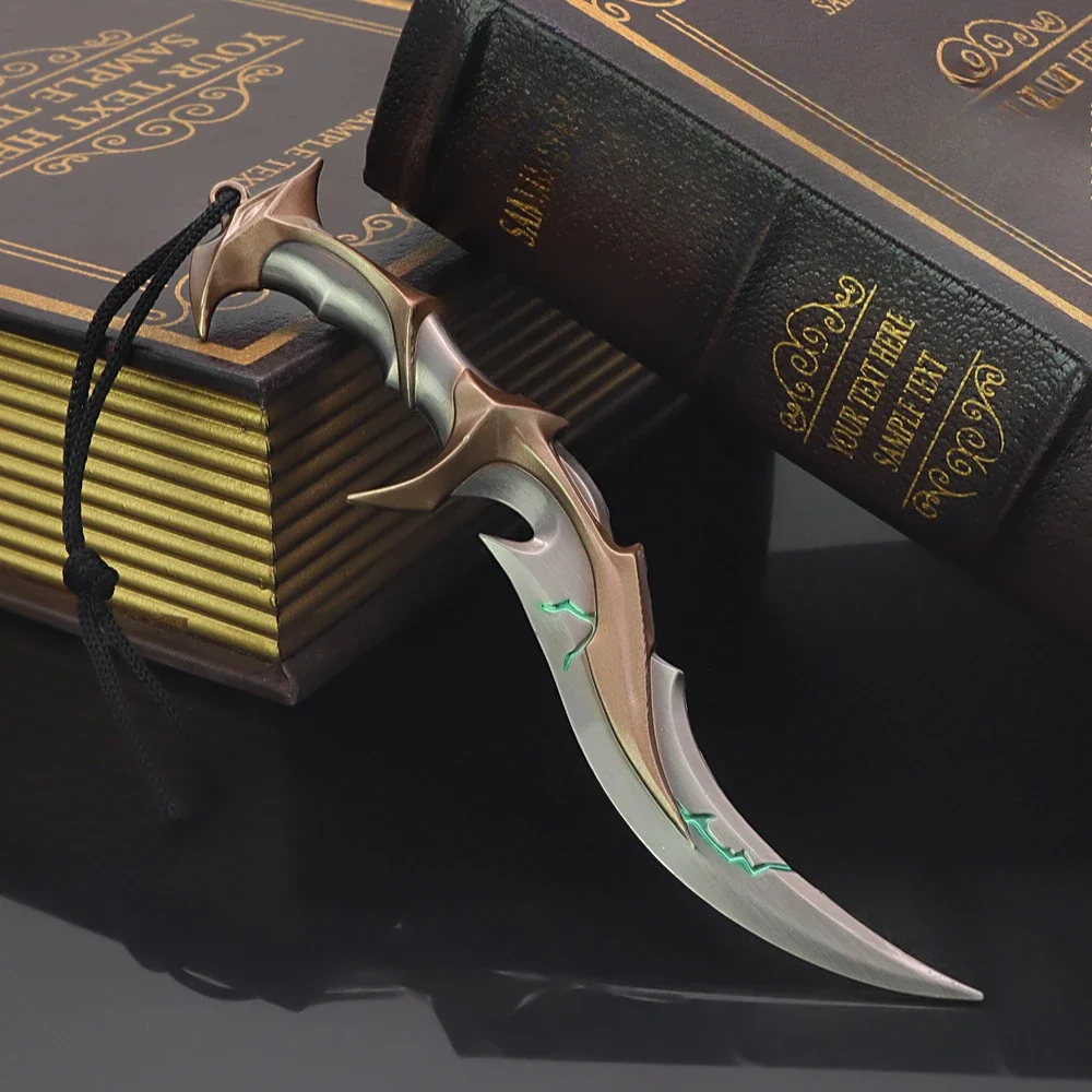 Cuchillo Ceremonial Valorant Forsaken King Legacy de 18cm/7 pulgadas, espadas de acero auténtico, regalo para niño adolescente, coleccionables, armas de juguete de Anime Cosplay