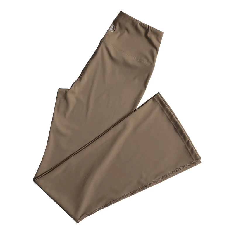 春と秋のスポーツで恥ずかしくないハイウエストリフティングヒップのためのベルボトムパンツを備えた女性用ヨガパンツ