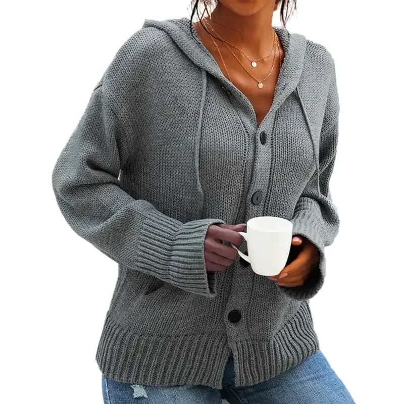 Cardigan Vintage à Capuche pour Femme, Pull à Manches sulf, avec lèvent, Style Indie Folk Japonais, Décontracté, pour Automne et Hiver, 2023