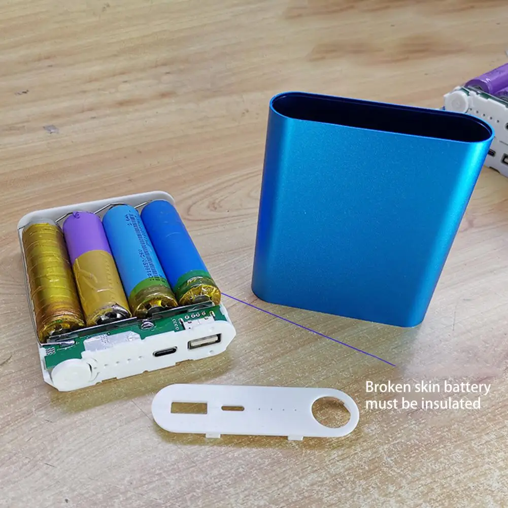 Контейнер для хранения аккумуляторов, быстрая зарядка, замена, алюминиевый сплав, тип C, не припой, 4 ячейки, 18650, аккумулятор для путешествий