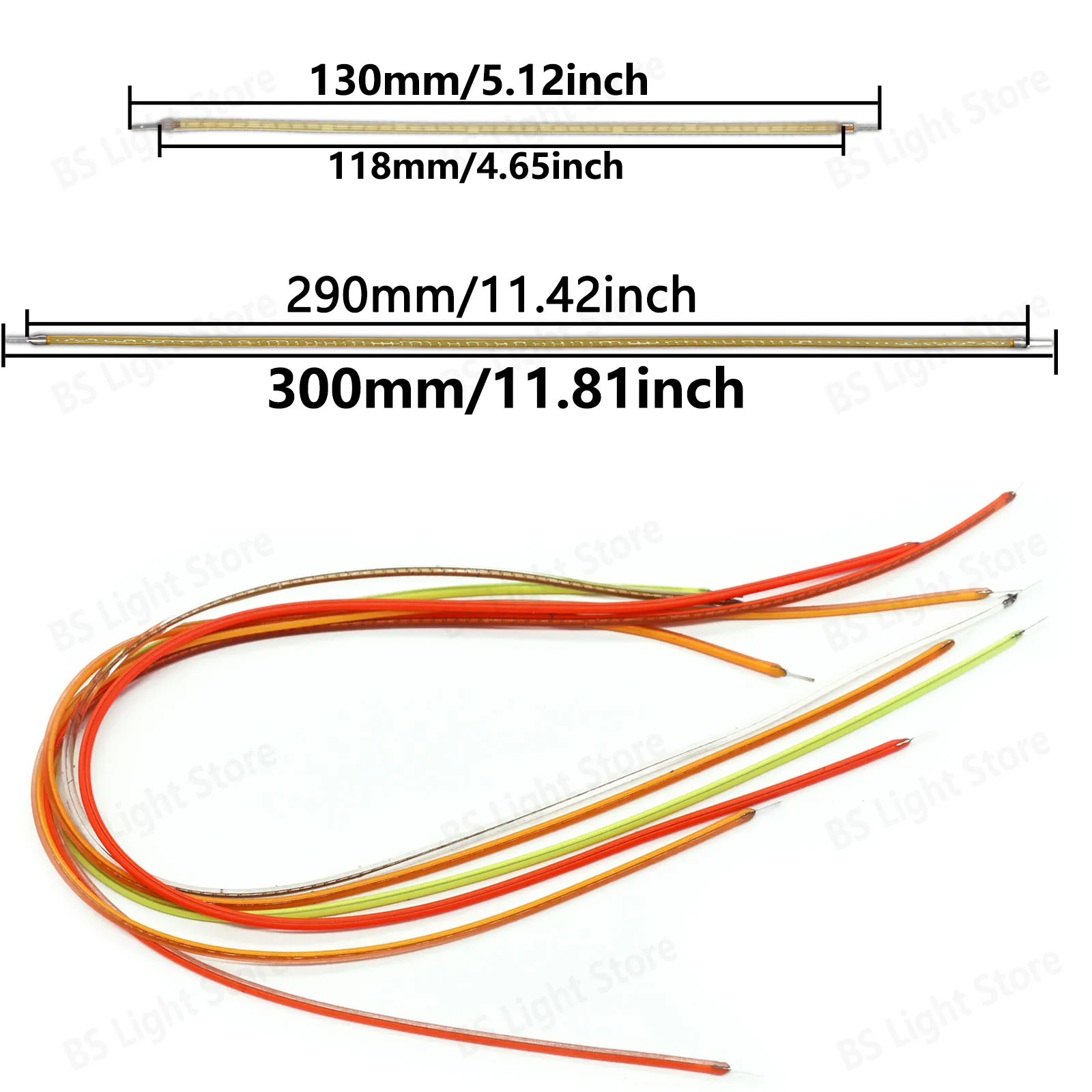 10pcs Led Flexible Filament DC3V 130mm 300mm 4000K Neutral White Soft Silament Edison Bulb Lamp Parts Diode Flexible Lighting