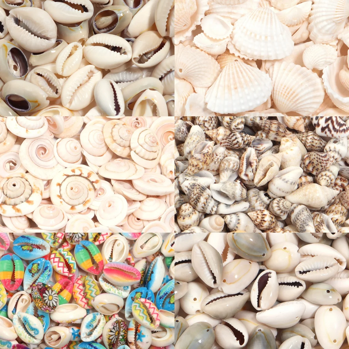 10-85 Uds. Cuentas de concha de caracol de flor de mar Natural cuentas espaciadoras sueltas para joyería DIY pulsera colgante artesanía llavero accesorio de cadena