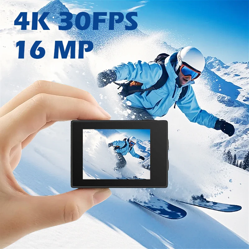 SJCAM SJ4000 Dual Screen 4K Action Camera 30M Waterproof Anti-Shake HD Sports Video Action Cameras Motorcycle Bicycle Helmet